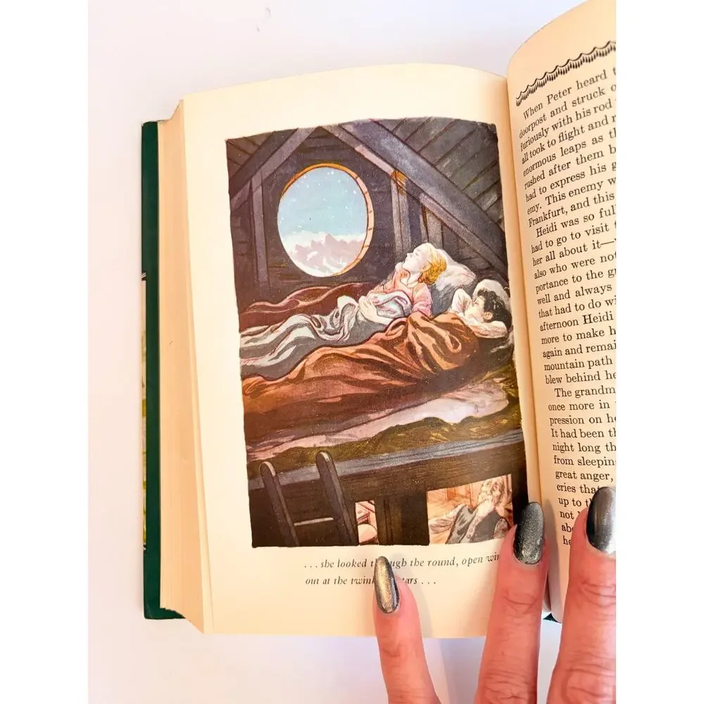 Heidi Johanna Spyri Illustrated Junior Library Grosset Dunlap 1945 HC